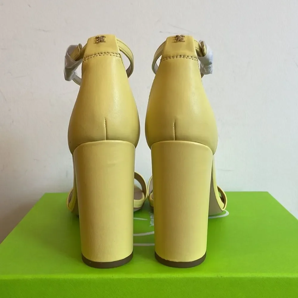 Sam Edelman Yaro Ankle Strap Sandal Butter Yellow Size 9
